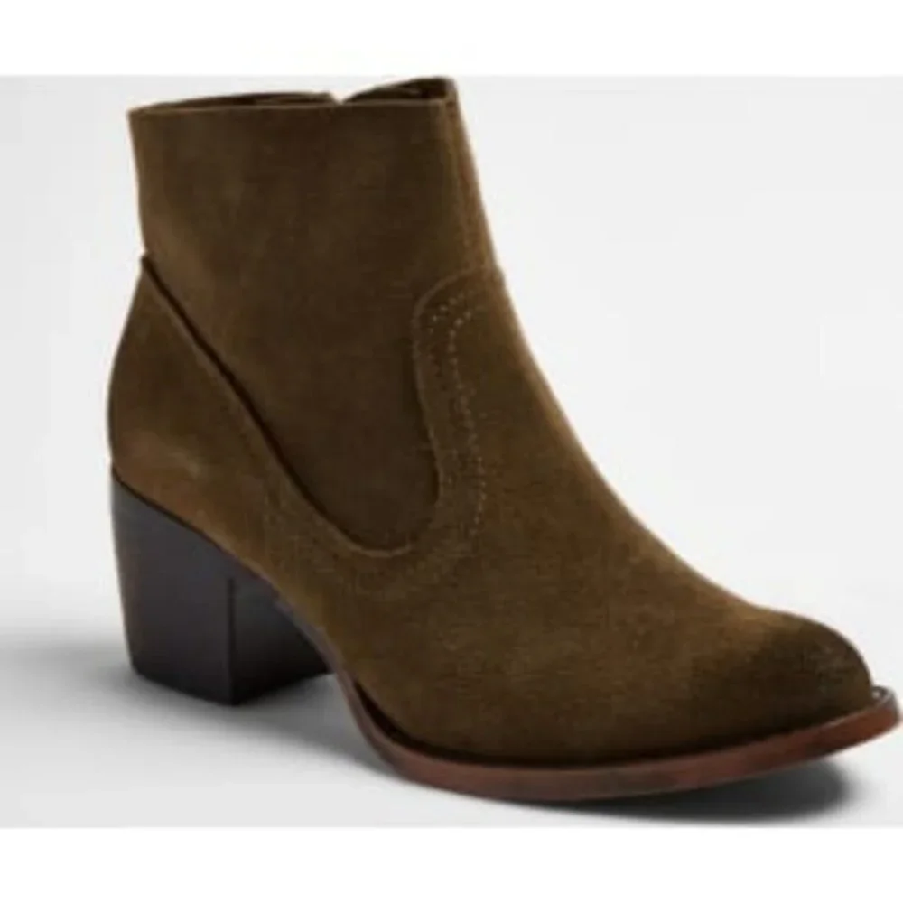 Soho Cobbler Genuine SUEDE Ankle Boot Olive Green